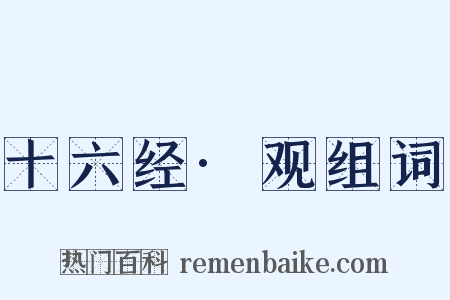 十六经·观组词是什么意思的图片